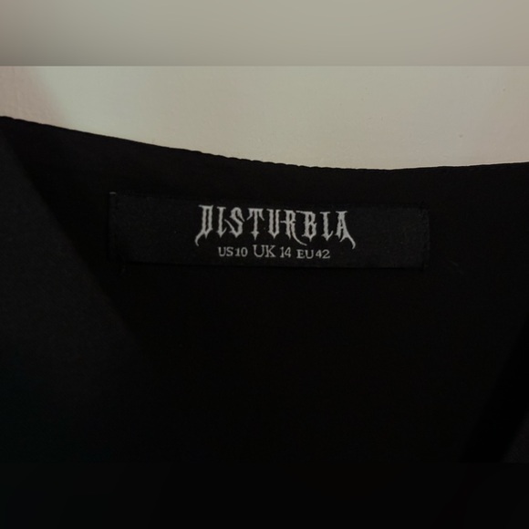 Disturbia Dress size 10 Belladonna Wrap Suspenders Midi - Picture 7 of 16